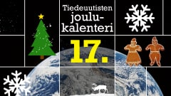 Tiedeuutisten joulukalenteri-kuvituskuva