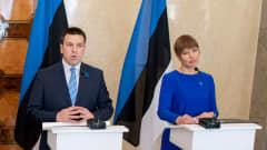 Viron pääministerin Jüri Ratas ja presidentin Kersti Kaljulaid.
