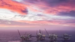 Norjalainen öljynporauslautta Pohjanmerellä.