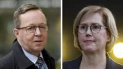 Elinkeinoministeri Mika Lintilä ja työministeri Tuula Haatainen.