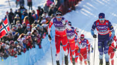 Iivo Niskanen, Emil Iversen joulukuussa 2019 Lillehammerin laduilla.