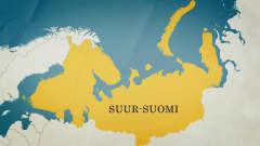 Kartta Suur-Suomi-suunnitelmasta.