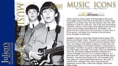 George Harrison kitara kädessä, takana Paul McCartney