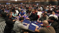 Pokeriturnaus Barcelonassa elokuussa 2015.