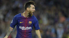 Lionel Messi tuulettaa maalia.
