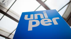 Uniperin logo yhtiön pääkonttorissa Düsseldorfissa