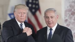 Yhdysvaltain presidentti Donald Trump ja Israelin pääministeri Benjamin Netanyahu 
