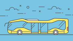 Piirroskuva bussista.