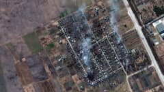 Satelliittikuvat näyttävät Venäjän hyökkäyksen jälkiä Ukrainassa