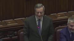 Draghi liikuttui parlamentin suosionosoituksista