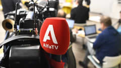 Alfa-tv:n mikrofoni.