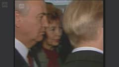 Mihail Gorbatshov vieraili Oulun Teknologiakylässä v. 1989. 
