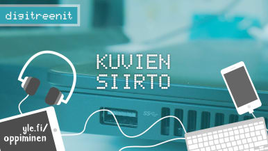 Digitreenien pääkuva, taustakuvassa tietokoneen USB-portti.