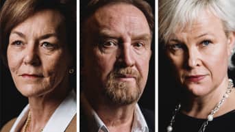 Kuvassa Lena Mitts, Klaus Viitanen, Petra Spring.