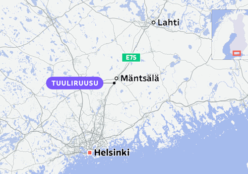 Ainakin viiden auton peräänajo Lahdenväylällä Tuuliruusun liittymän kohdalla