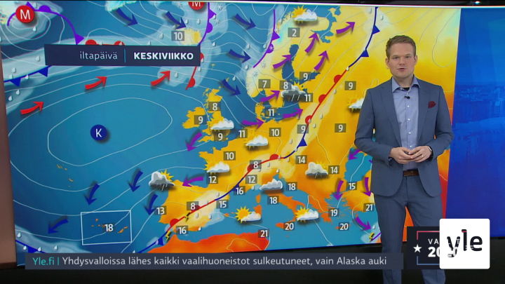 Sääennuste klo 7.40: 04.11.2020 08.13