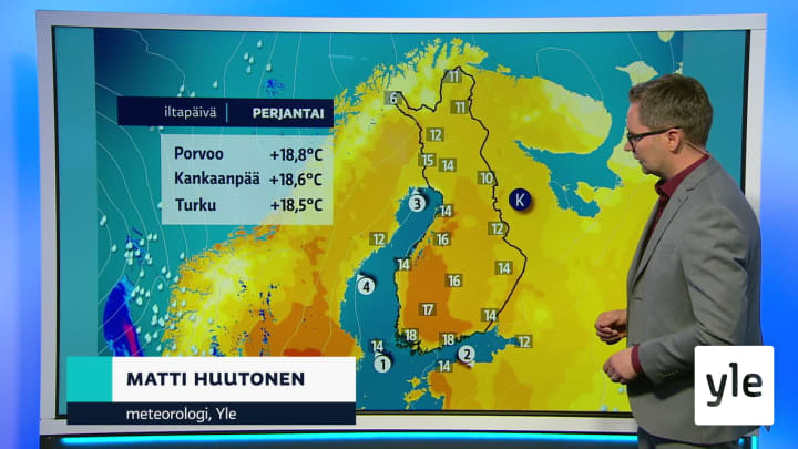Sääennuste klo 18.00: 22.05.2020 18.30
