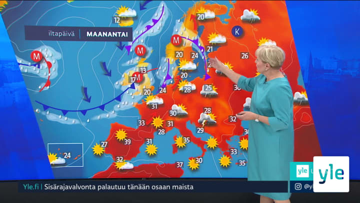 Sääennuste klo 7.40: 27.07.2020 08.27
