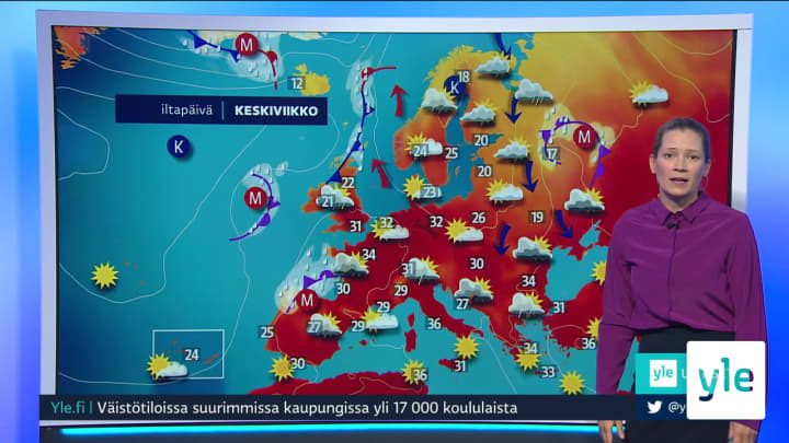 Sääennuste klo 7.40: 12.08.2020 07.51