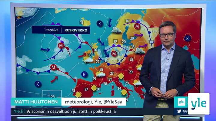 Sääennuste klo 7.40: 26.08.2020 07.45