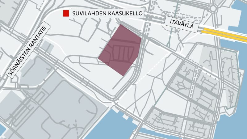 Расположение центра предстоящих мероприятий в районе Сувилахти.