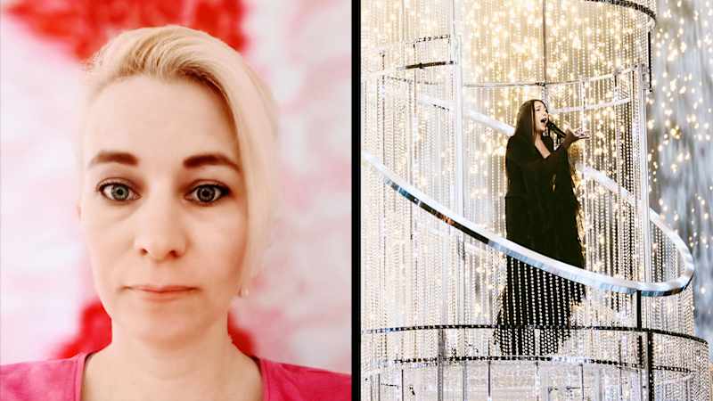 Light woman and Eurovision singer in compilation.
