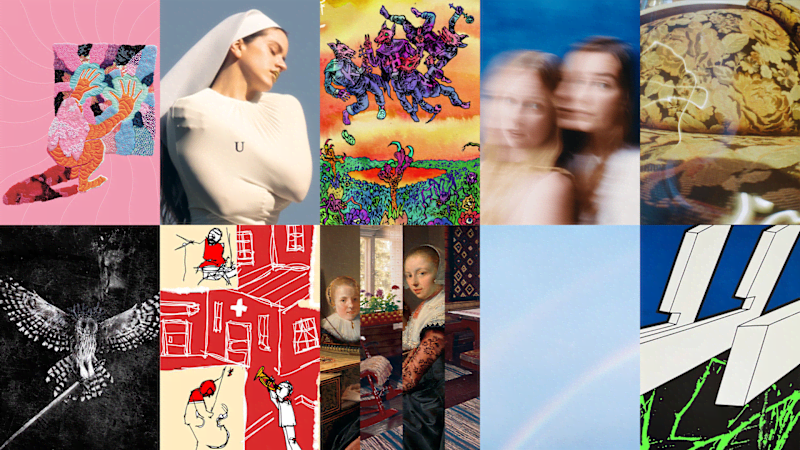 Ten different album covers in a collage.