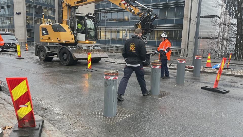 Liikennejärjestelyjä Tampereen sorinkadulla.