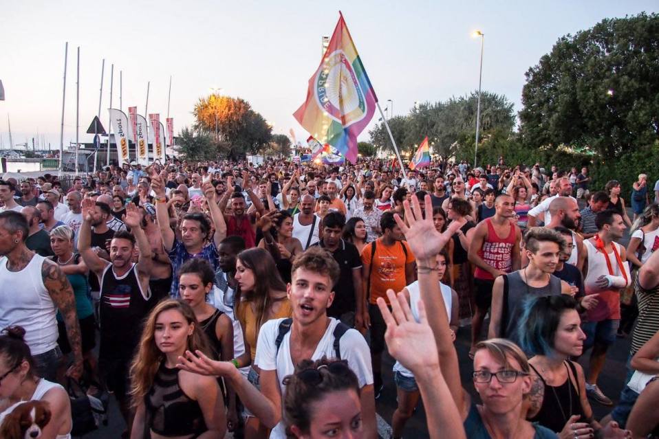 San Marinon vieressä Italian Riminissä järjestetään kesäisin suuri Pride-tapahtuma.