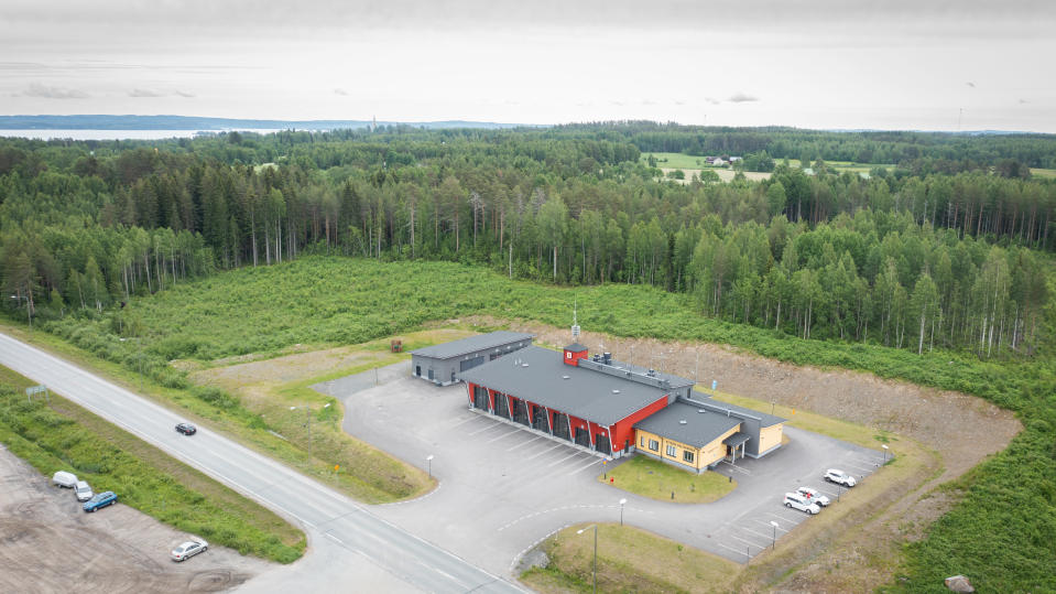 Kiteen paloasema ilmakuvassa.