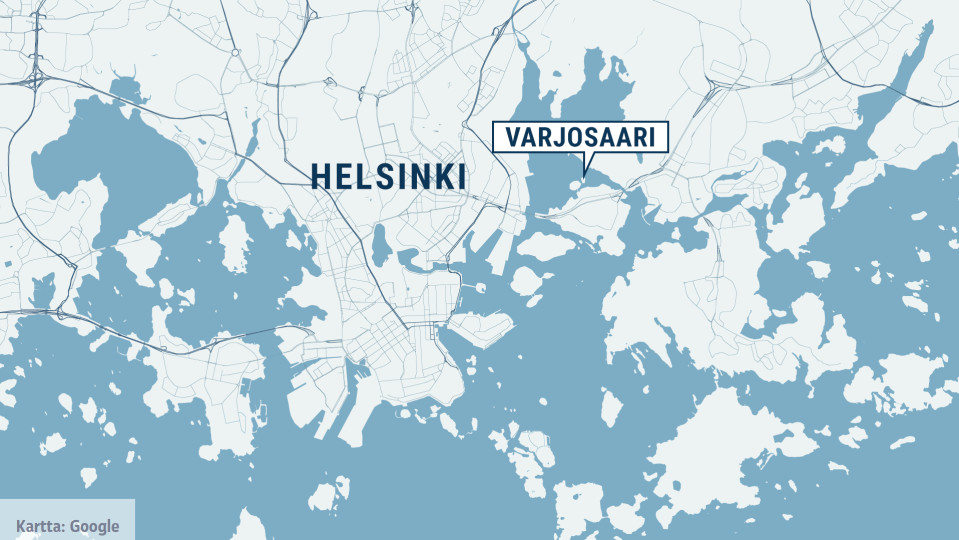 Kartta Helsingin Varjosaari