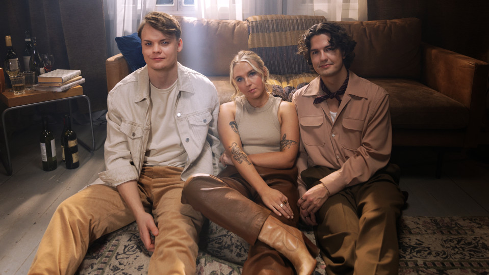 Younhearted band members from right to left: Atte Ranta, Reeta Huotarinen and Emil Korkiakoski.