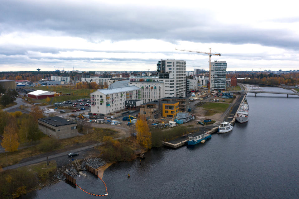 Valokuva As Oy Tervahovin Myllyn kerrostalorakennuksista