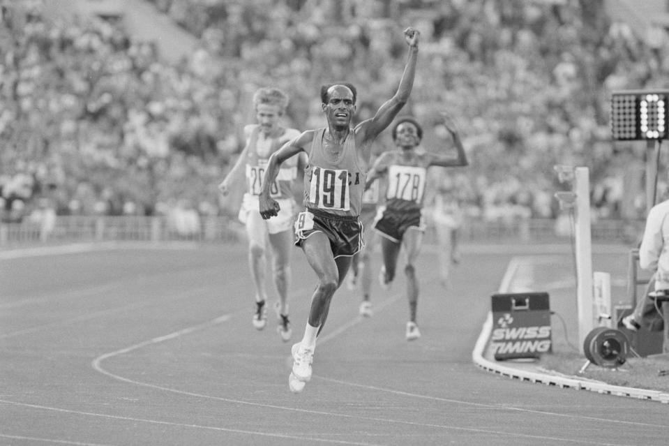 Miruts Yifter löi Kaarlo Maaningan ja Mohamed Kedirin 10 000 metrin olympiafinaalissa Moskovassa 1980.