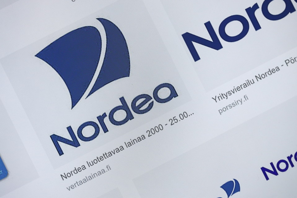 Nordean logo nettipalvelussa.