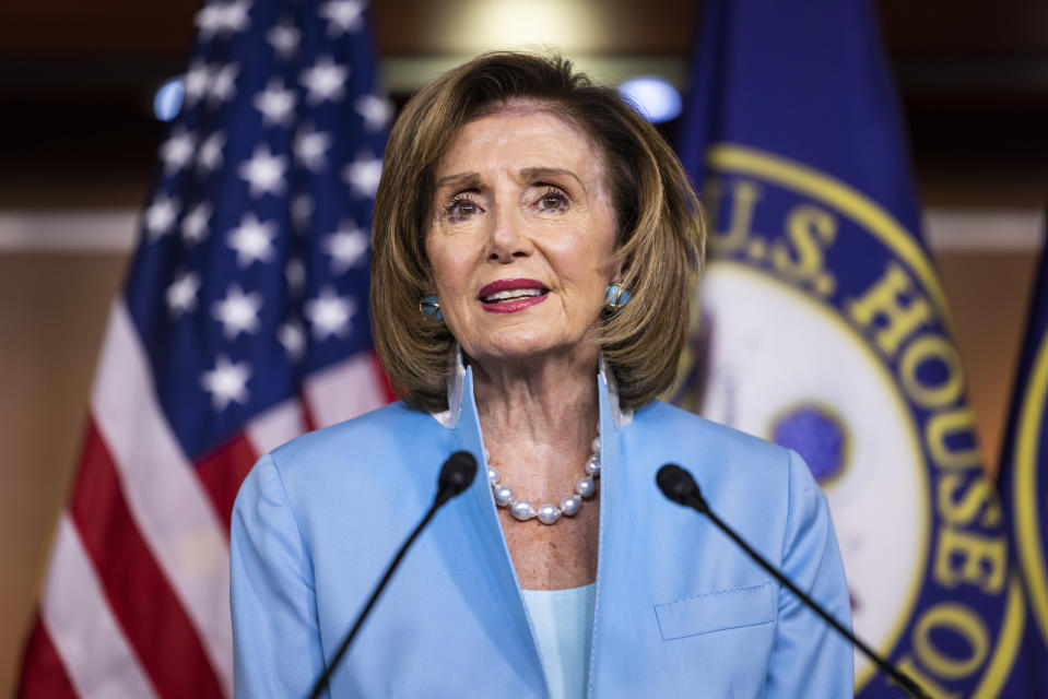 Edustajainhuoneen demokraatti puhemies Nancy Pelosi.