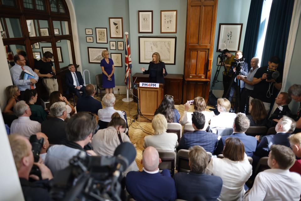 Penny Mordaunt avasi keskiviikkona Lontoossa puheenjohtajakampanjansa konservatiivien seuraavaksi puheenjohtajaksi.