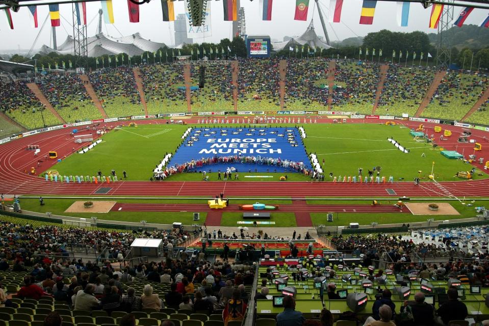 Münchenin stadion yleisurheilun EM-kisoissa vuonna 2002.