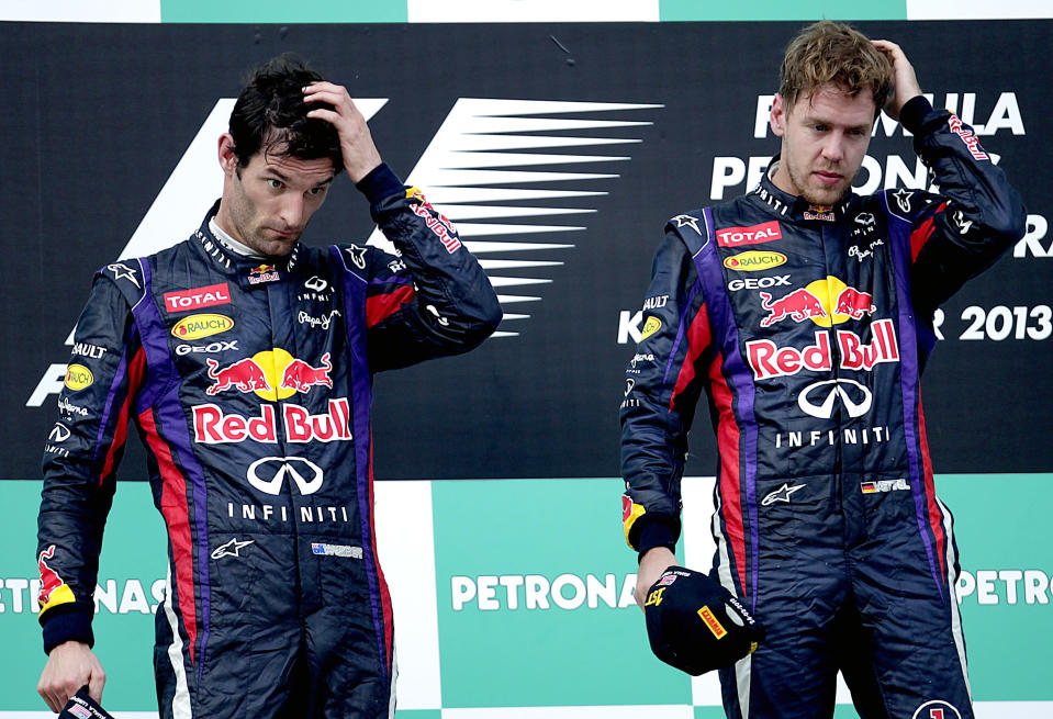 Sebastian Vettel ja Mark Webber.