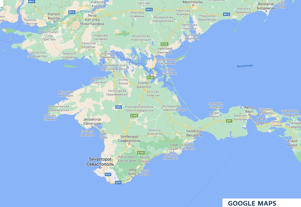 Krim Google Maps -sovelluksessa