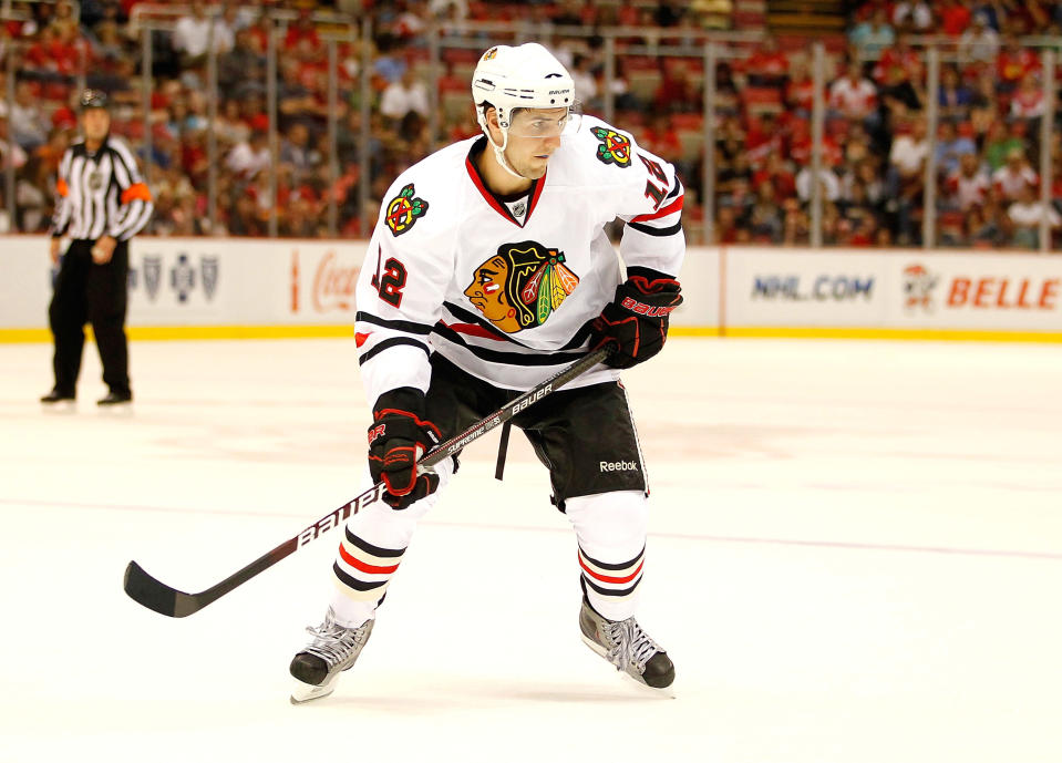 Chicago Blackhawksin pelaaja Kyle Beach vuonna 2010.