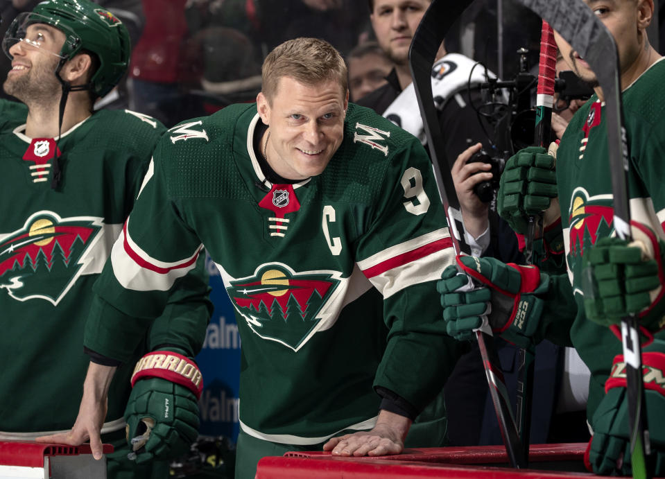 Mikko Koivu Minnesota Wildin paidassa.