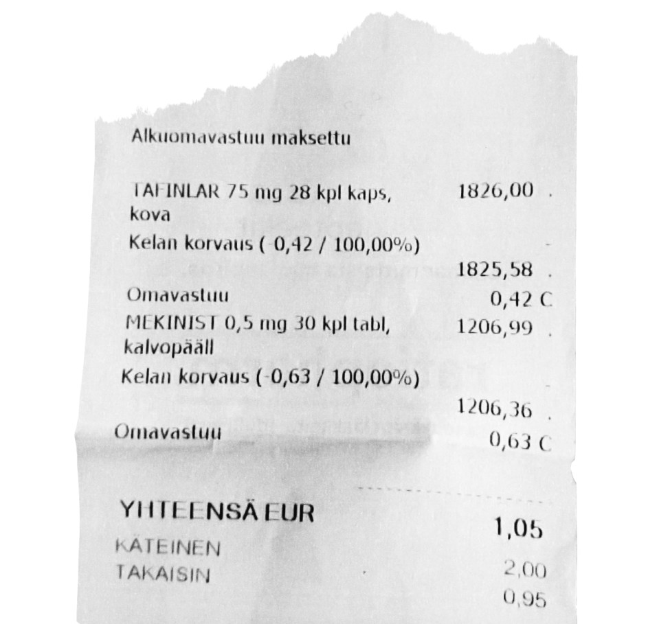 Kuva apteekin kuitista.
