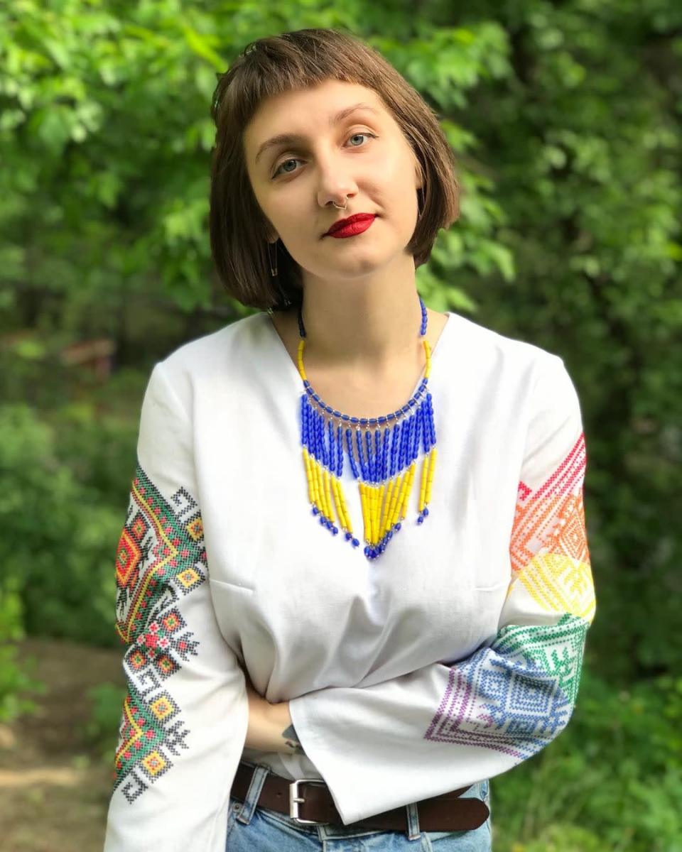 KyivPriden tiedottaja Oksana Solonska