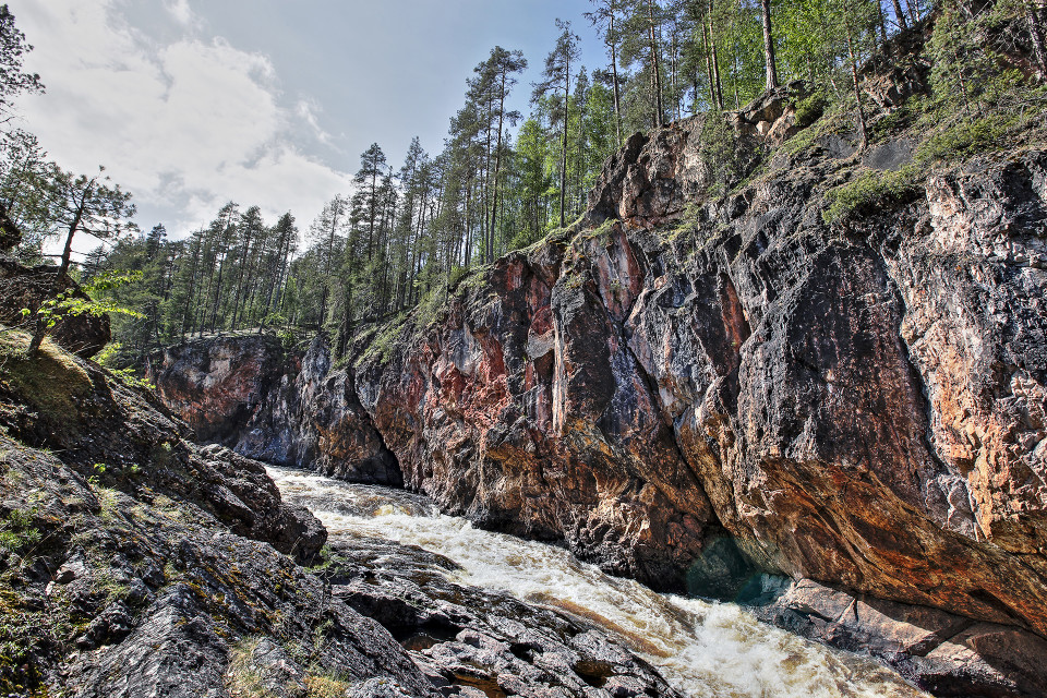 Kiutaköngäs Oulangan kansallispuistossa.