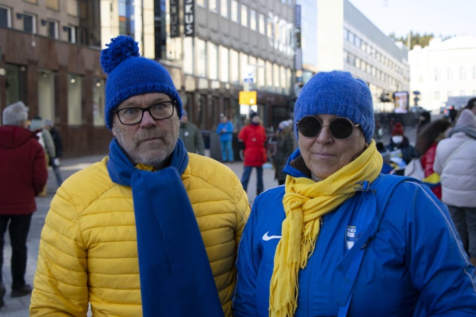 In pictures: Thousands in Finland oppose Russia’s attack on Ukraine