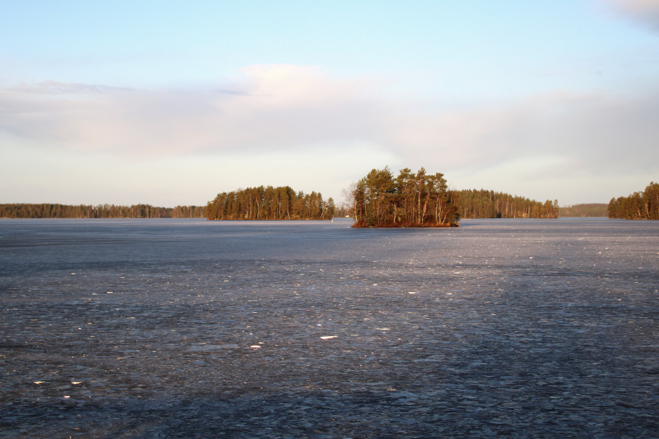 Kuolimon järvi jäässä