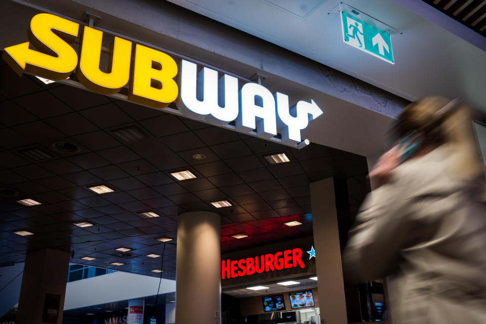 Fast food restaurants Subway and Hesburger.