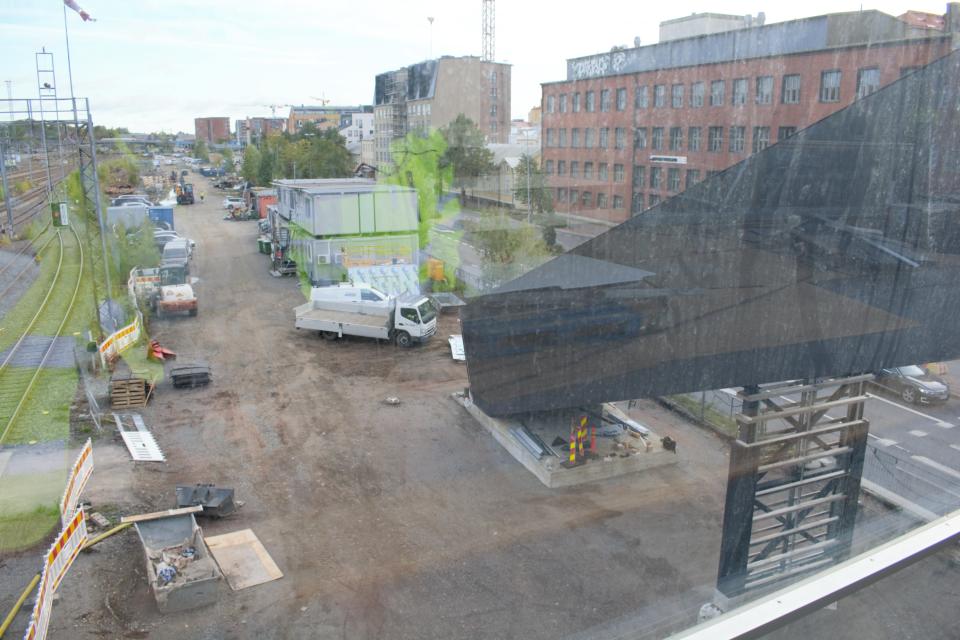 Näkymä Logomon sillalta linja-autoaseman suuntaan.