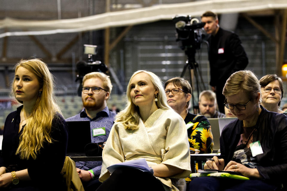 Iiris Suomela, Maria Ohisalo, Krista Mikkonen and Jani Saikko in Joensuu at the Green Party Conference